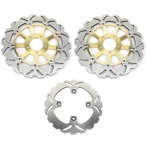 Front Rear Brake Rotors Discs For ZR7 ZR7S 99-05 ZZR600E 93-07 ZR550 1990-1999 - Picture 1 of 14