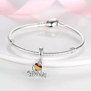 Charm Amo España En Plata De Ley 925 (Modello Pandora) - Imagen 1 de 1