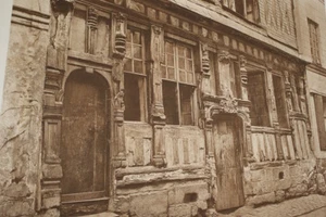 ROUEN MAISON RUE DES ARPENTS GRAVURE PHOTO 1910 ARCHITECTURE FRANCE R2530 - Picture 1 of 1