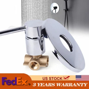Shower Tap Control Valve Single Handle Brass Hot & Cold Mixer Faucet Wall Mount - Picture 1 of 24