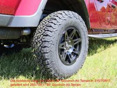Kompletträder 17" + 285/70 BF Goodrich All Terrain passend für Jeep Wrangler JL - Bild 1 von 4