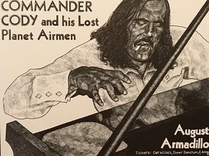 Póster de primera impresión, COMMANDER CODY, Armadillo, Guy Juke 1975. ¡COMO NUEVO! - Imagen 1 de 7