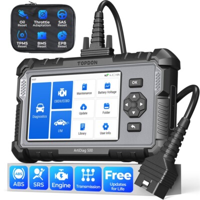 Check Engine OBD2 Scanner ABS SRS Transmissio...