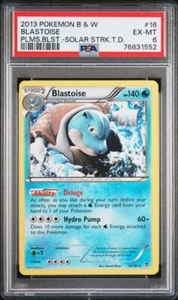 PSA 6 - Blastoise 16/101 Black and White Plasma Blast PLMS.BLST.-SOLAR STRK.T.D. - Picture 1 of 5