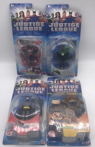 JUSTICE LEAGUE ACTION FIGURE LOT OF 4.DARKSEID/BATMAN/GREEN LANTERN/SUPERMAN Cover
