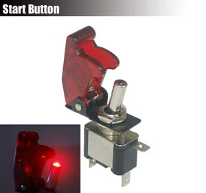 Turbo Missile Boost Switch Control 12V 20A SPST Toggle Start Ignition Red Led - Picture 1 of 1