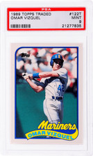 1989 Topps Traded #122T Omar Vizquel PSA 9 Rookie RC