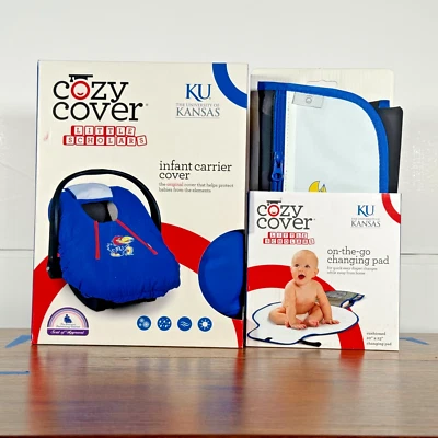 KANSAS COZY COVER “Little Scholars” Fleece Lined Baby Carrier Cover/Change Mat - Image 1 of 4