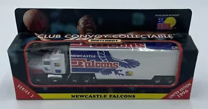 MATCHBOX CONVOY TRUCK 1996 NEWCASTLE FALCONS NBL BASKETBALL FORD AEROMAX SEMI - Foto 1 di 8