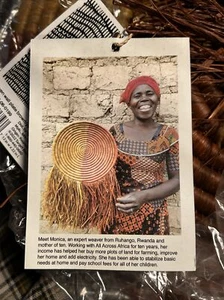 Ethnically Handcrafted Artisan Woven Wall Plate Target - Picture 1 of 4