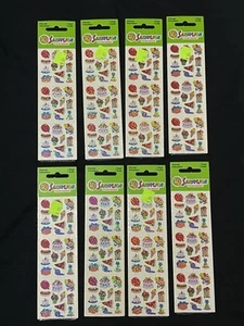 VINTAGE 1990s Sandylion Brand Stickers Lot of 8 Pages Prismatic Cake Party Food - Picture 1 of 5