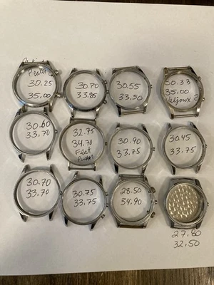 12 Vintage Cronógrafo Relógio de Pulso Estojo Médio Relojoeiro Estate Repair - Imagem 1 de 4