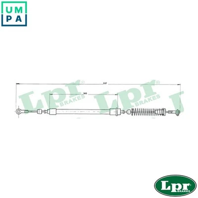 CABLE PULL PARKING BRAKE C0215B FOR FIAT 149 B4.046 1.7L 146 B2.000 1.7L 4cyl - Image 1 of 4