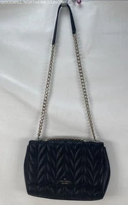 Kate Spade Black Faux Leather Shoulder Bag Purse 7" L 11" W 3" G 18" Strap - Picture 1 of 8