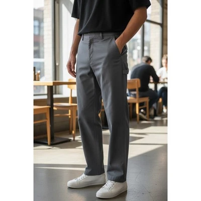 Брюки рабочие гибкие Dickies темно-серые прямой покрой мужские размер 42x30 - Изображение 1 из 4