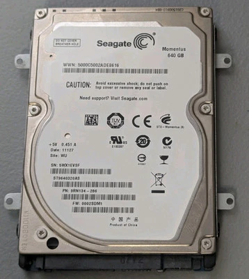 Genuine ASUS U52F 640GB HDD with Hard Drive Caddy And W10 – OEM Replacement - Image 1 of 2