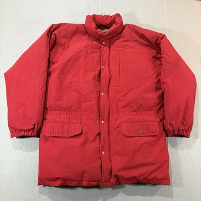 复古 Polo Ralph Lauren Down Parka Puffer 外套男式 XL 红色 90 年代 80 年代阅读 — 第 1/4 张图片