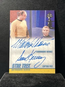 2011 RITTENHOUSE STAR TREK TOS REMASTERED DA9 MALACHI THRONE & SEAN KENNEY AUTO - Picture 1 of 2