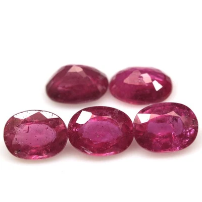 13,89 CT. 5 piezas ovalado de rubí rojo térmico Madagascar Foto 1 de 4