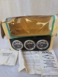 Panel/juego de 3 calibres Dixco Vintage - presión de aceite, amplificador y temperatura del agua. - Imagen 1 de 18