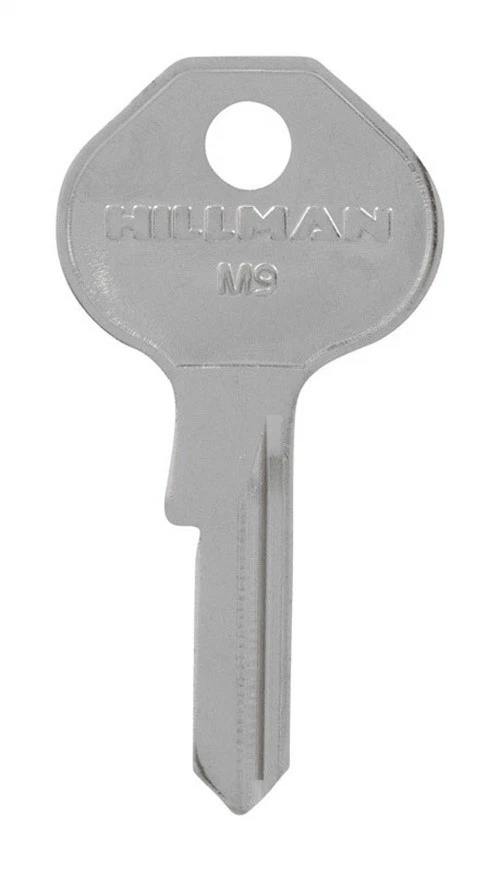 Hillman 86076 Brass Nickel M-9 Universal Single Sided Blank Key (Pack of 10) - Image 1 of 1