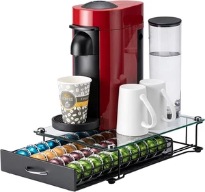 Reis Ratte Vertuo Kapselhalter Schublade für Nespresso mit Glas für Vitrine Vertu - Bild 1 von 12