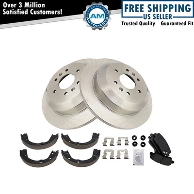 Rear Ceramic Brake Pad & Rotor Kit Fits 2009 Kia Borrego - Image 1 of 4