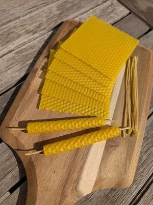 Kit DIY – Bougies à rouler en cire d’abeille naturelle - Immagine 1 di 4