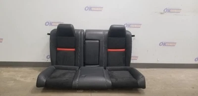 09 DODGE CHALLENGER SRT COMPLETE REAR SEAT ASSEMBLY BLACK LEATHER AND SUEDE Foto 1 de 4