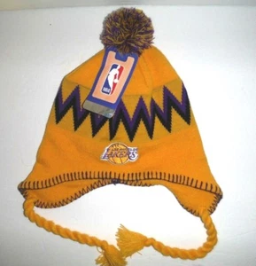 Cappello Los Angeles Lakers autentico berretto in maglia con pom e nappe nuovo con etichette spedizione 1 giorno - Foto 1 di 2