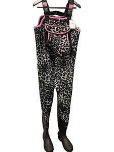 HISEA Women Neoprene Chest Waders 400G Insulated  Fishing Hunting Waders Leopard - Picture 1 of 4