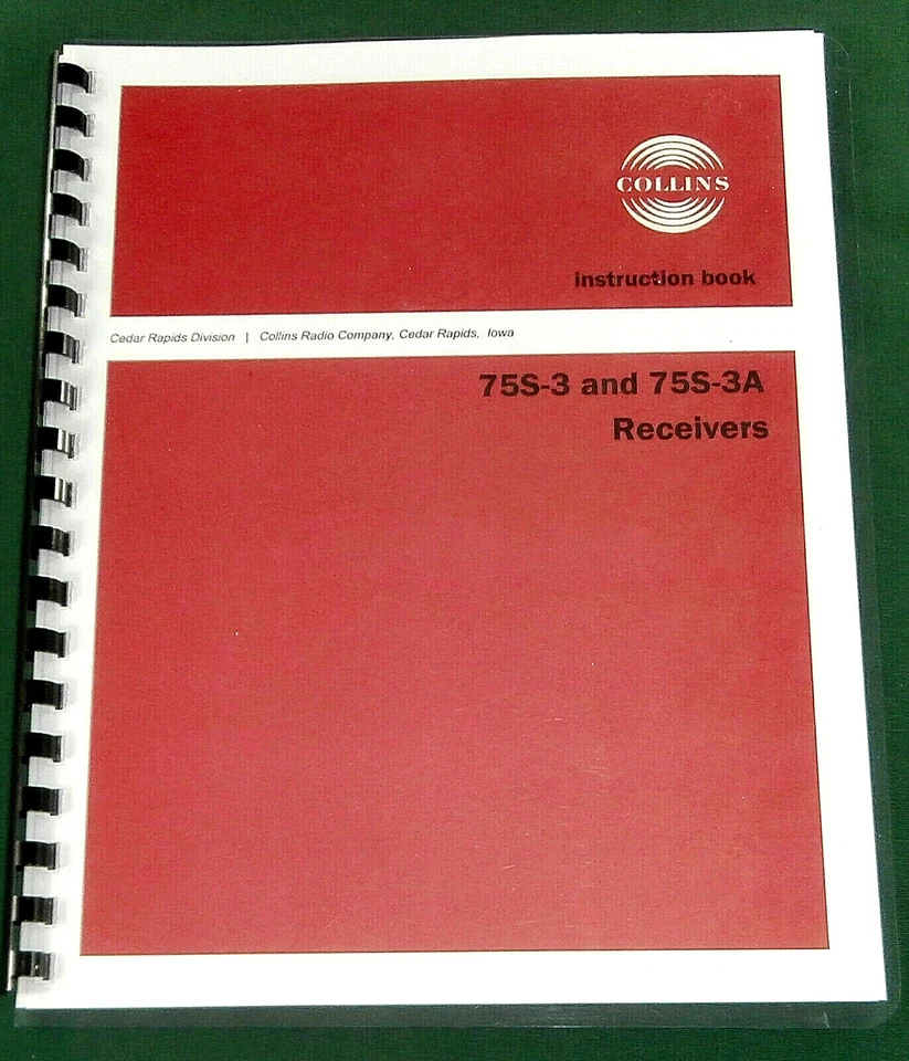 Collins 75S-3 Instruction manual: 11" X 44" Schematic & Protective Covers! - Image 1 of 1