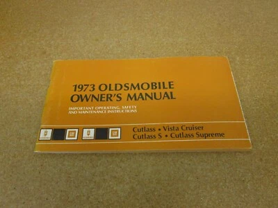 Oldsmobile Cutlass Supreme 1973 original manual del propietario literatura libro guía Foto 1 de 3