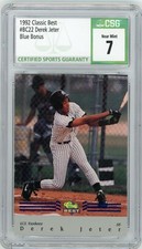 DEREK JETER 1992 Classic Best Blue Bonus #BC22 Yankees HOF Rookie RC CSG 7 NM