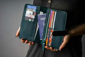 Cartera de cuero grande POHVALIN Cartera de viaje  - Imagen 1 de 17