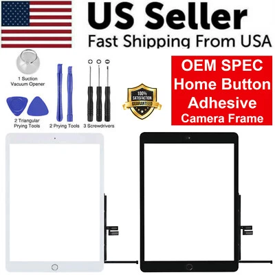 Touch Screen Digitizer Glass Replacement For iPad 8 2020 8th Gen 10.2" Home Lens - Image 1 of 4