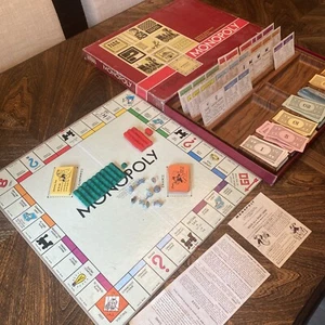 Vintage 1964 Monopoly Board Game Red Box Parker Brother - Picture 1 of 18
