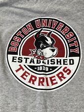 Champion Boston University Terriers Graphic Mens L Long Sleeve Gray Shirt