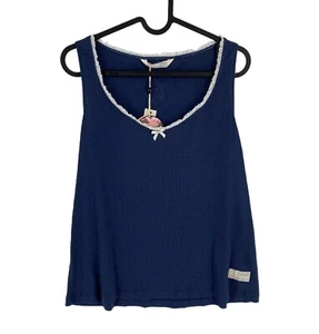 ODD MOLLY Womens Navy Blue Take A Bow Tank Top Size 4 / XL - Picture 1 of 10