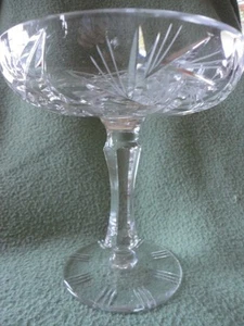 Eleanor  American Cut Crystal Glass Compote Elegant Candy Vintage - Picture 1 of 9
