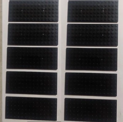 10x BLACK BUILDING PLATES SUITS LEGO 6X14 STUDS/MAT/BASE BOARD/BASEPLATE/GENERIC - Image 1 of 4