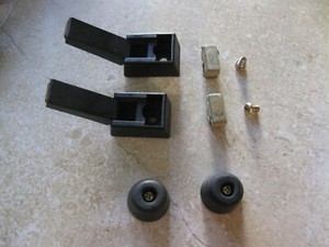 Icom IC-761 Bottom cabinet FEET set, front and rear in Good shape with hardware
