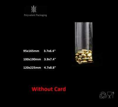 POLYVALENT PACKAGING Cellophane Clear Block Bottom Without Card Base Bags Gift Sweet Candy Food Safe