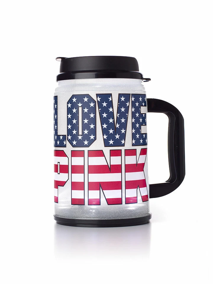 维多利亚的秘密粉红色爱国点亮马克杯 — 第 1/1 张图片