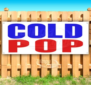 COLD POP Advertising Vinyl Banner Flag Sign Many Sizes CARNIVAL FOOD - Picture 1 of 6