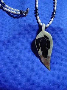 Collar Whippet Greyhound Shell perlas hemitita ÚNICO EN SU CLASE por Cindy A. Conter #15 - Imagen 1 de 2