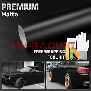 Matte Flat Black Vinyl Film Wrap Sticker Decal Bubble Free Air Release Channel - Picture 1 of 12