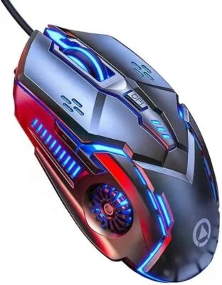 6 Buttons Wired Gaming Mouse 4 Adjustable DPI Up To 3200 DPI with 7 LED Color - Image 1 of 4