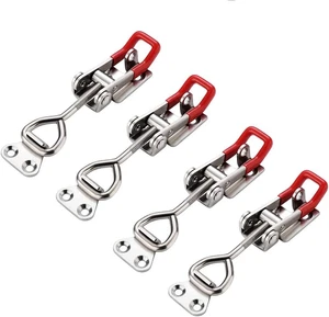 4 Pack Heavy Duty 4002 Toggle Latch Clamp, Adjustable Toggle Clamp Latch with Lo - Picture 1 of 12