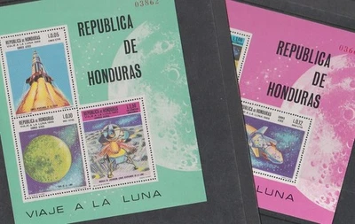 Honduras 1969 Mint MNH Space Exploration Lunar Landing Man on Moon Expedition - Image 1 of 3